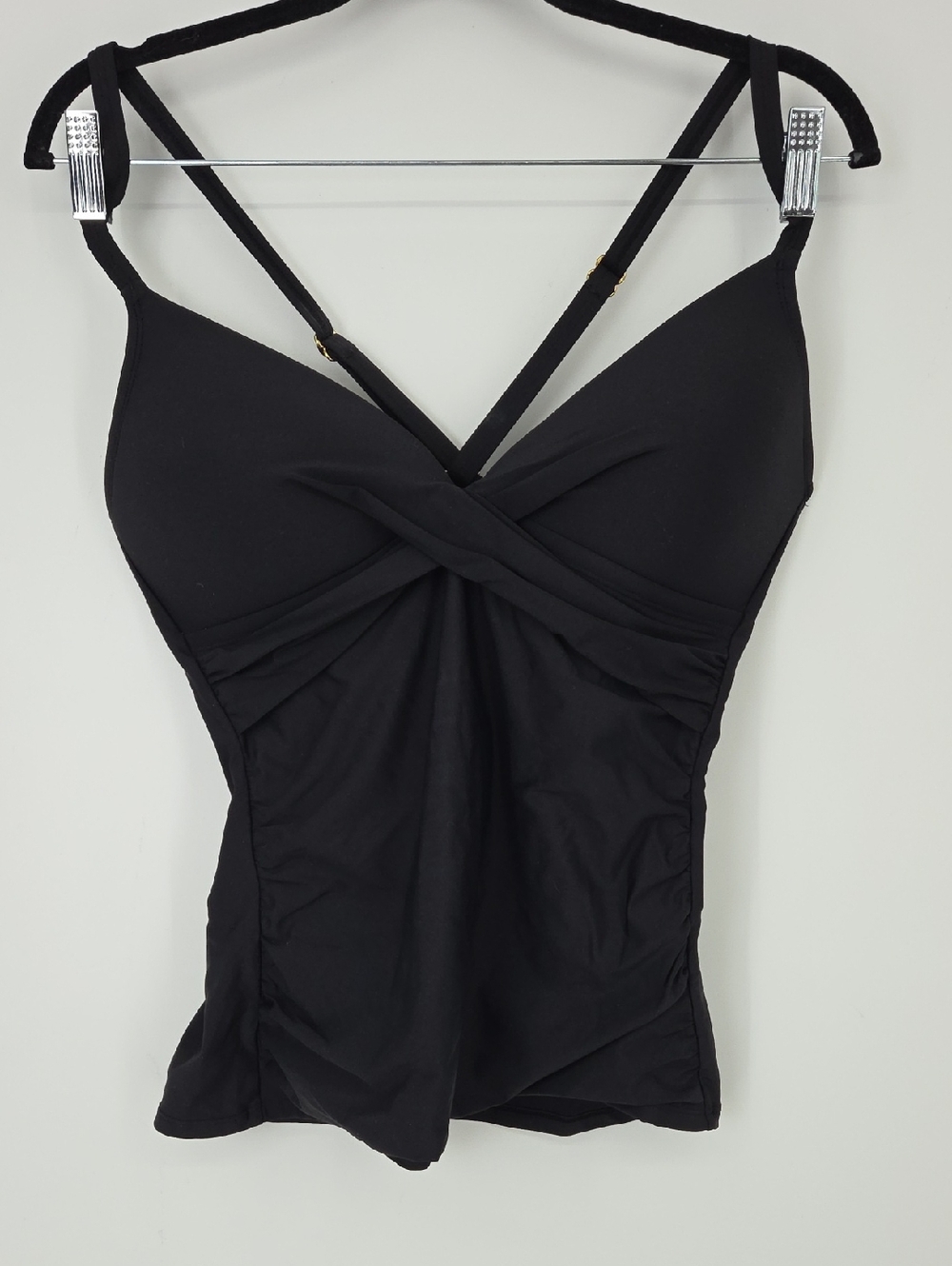 Apt. 9 Black Twist-Front Tankini Top